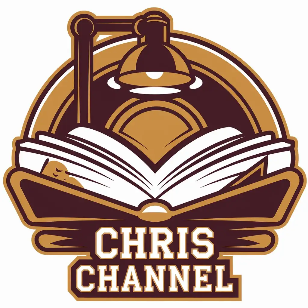 a vector logo design,with the text "CHRIS CHANNEL", main symbol:bedtime stories,complex,be used in Education industry,clear background