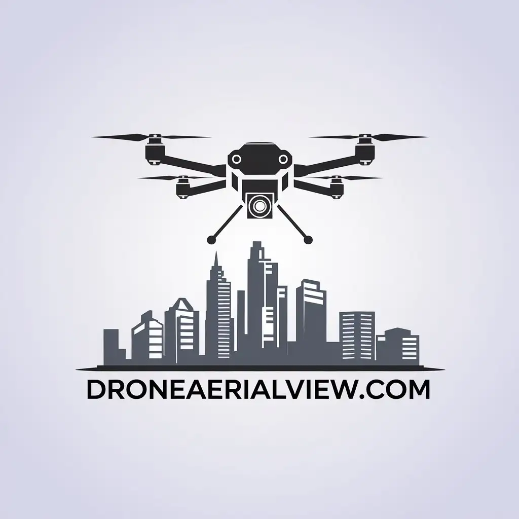 LOGO Design for DroneAerialViewcom Minimalistic Drone Symbol with Clear Background