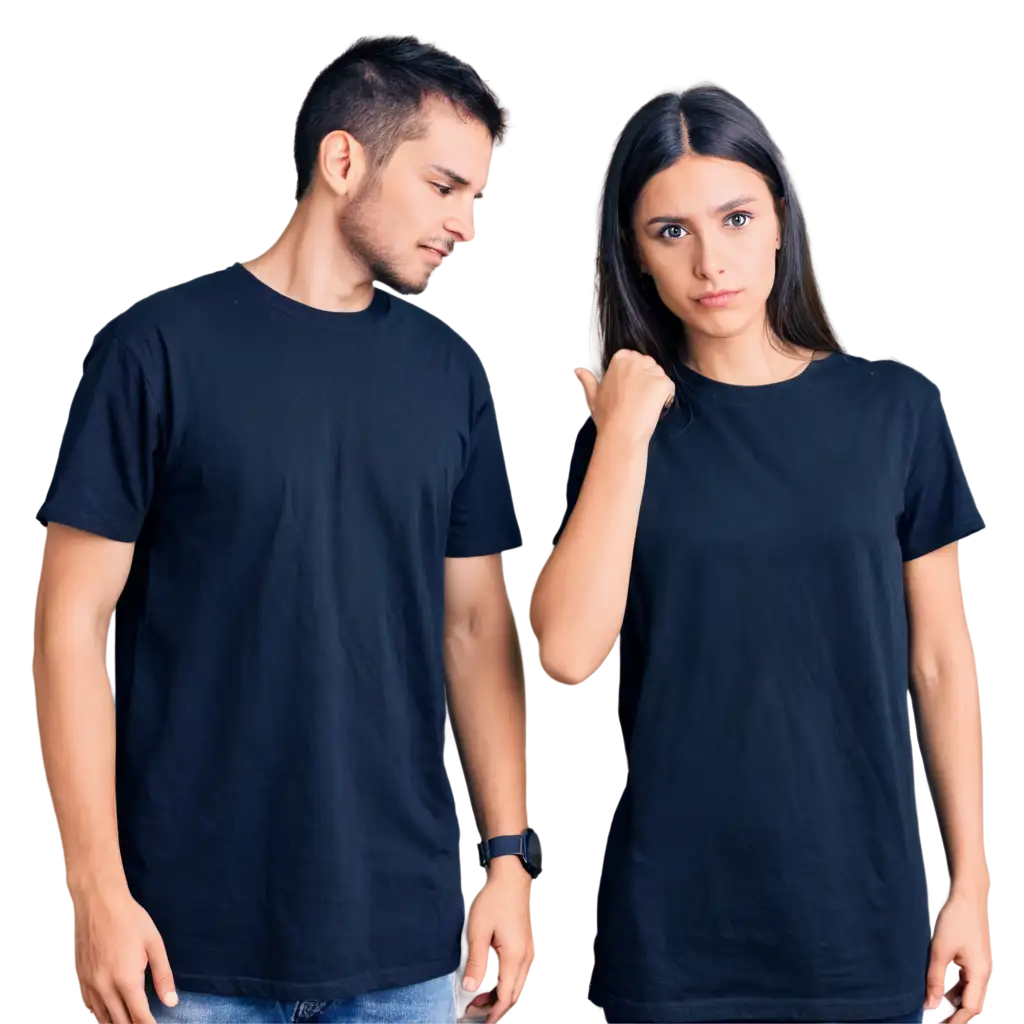 HighQuality-MockUp-PNG-Images-of-White-and-Black-TShirts-for-Versatile-Design-Applications