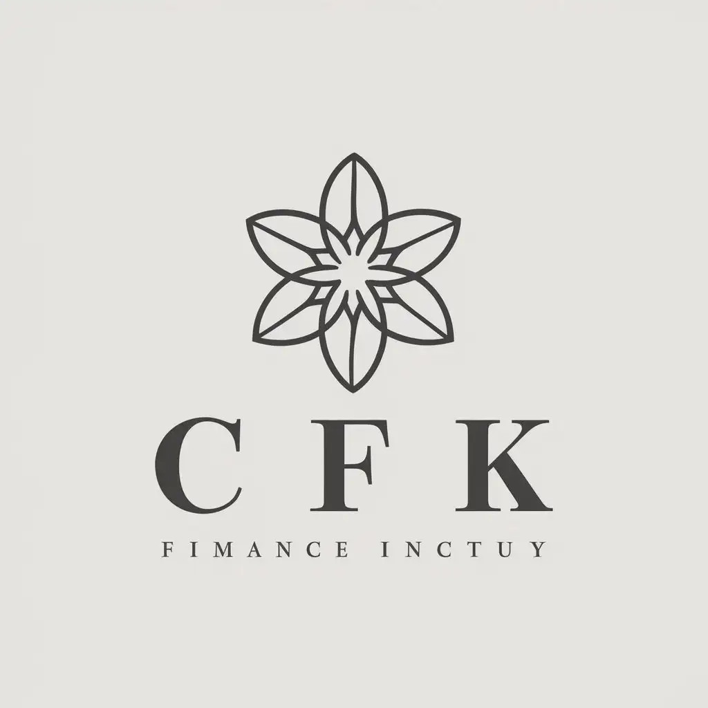 a vector logo design,with the text "cfk", main symbol:flower,Moderate,be used in Finance industry,clear background