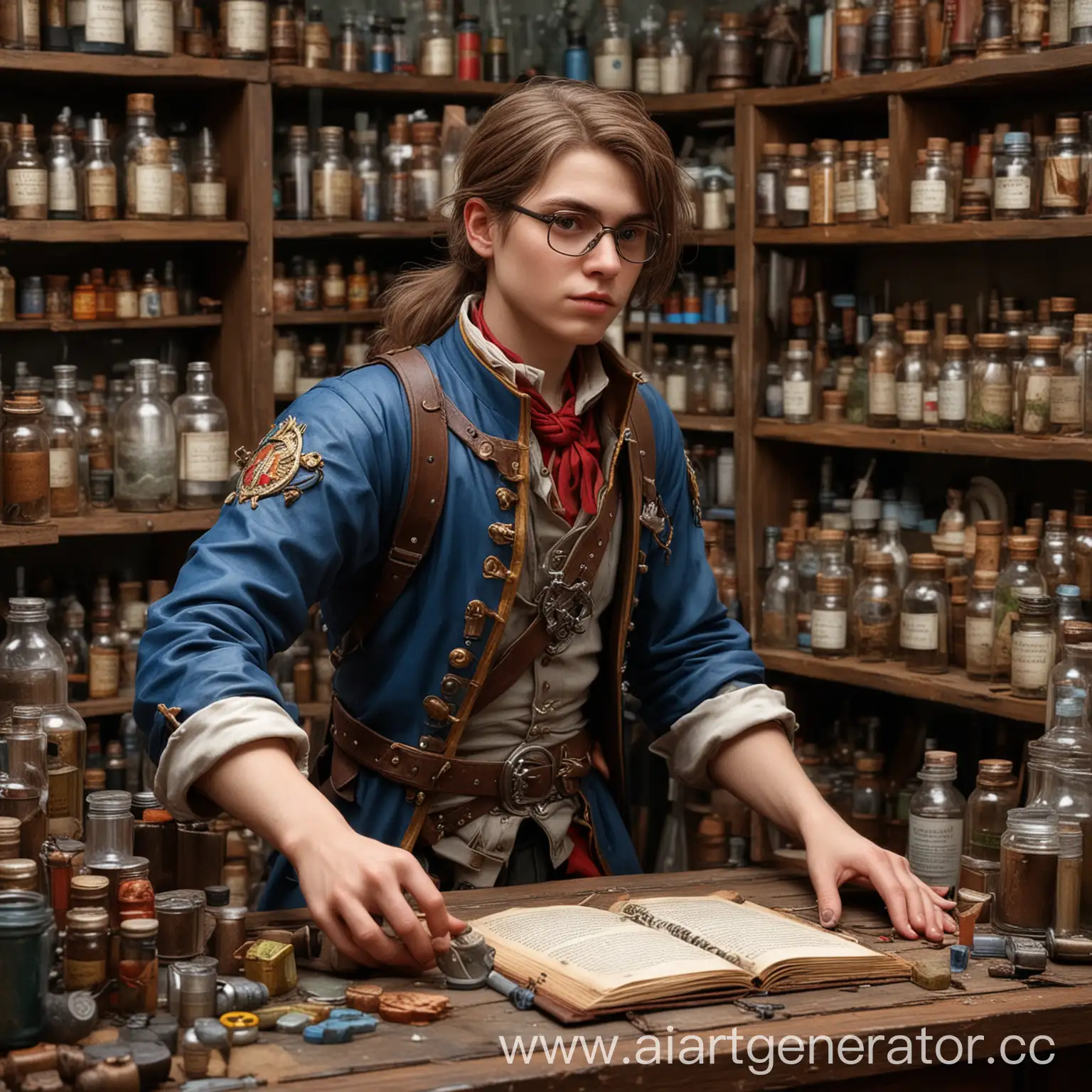 Untidy-Young-Apothecary-in-a-Warhammer-Fantasy-Battles-Setting