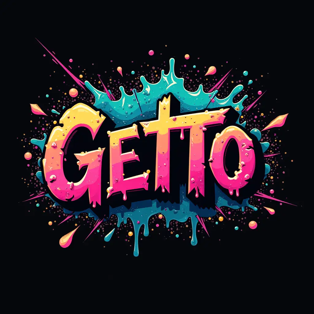 Logo text graffiti : underground getto