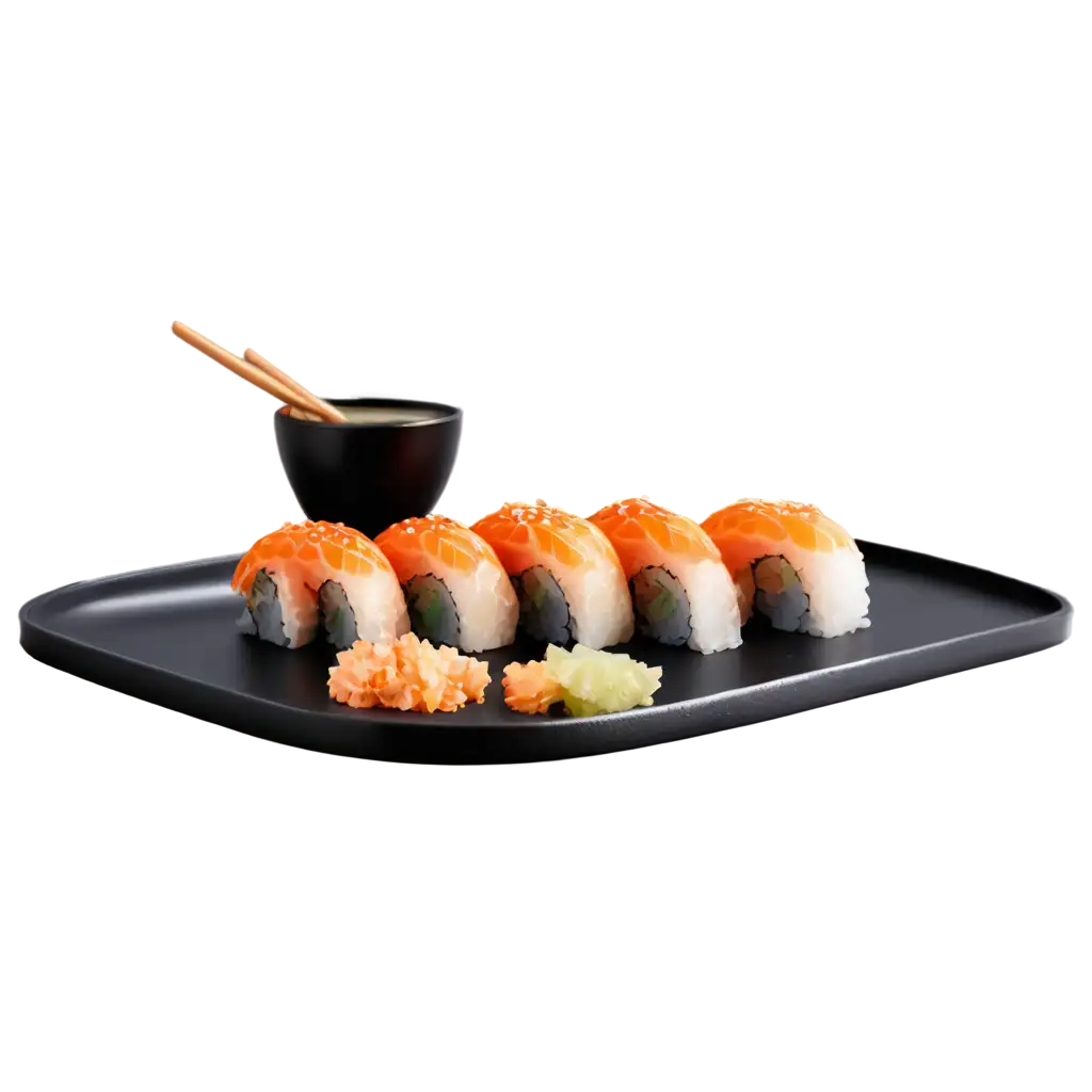 Sushi Japanese Food in black color background