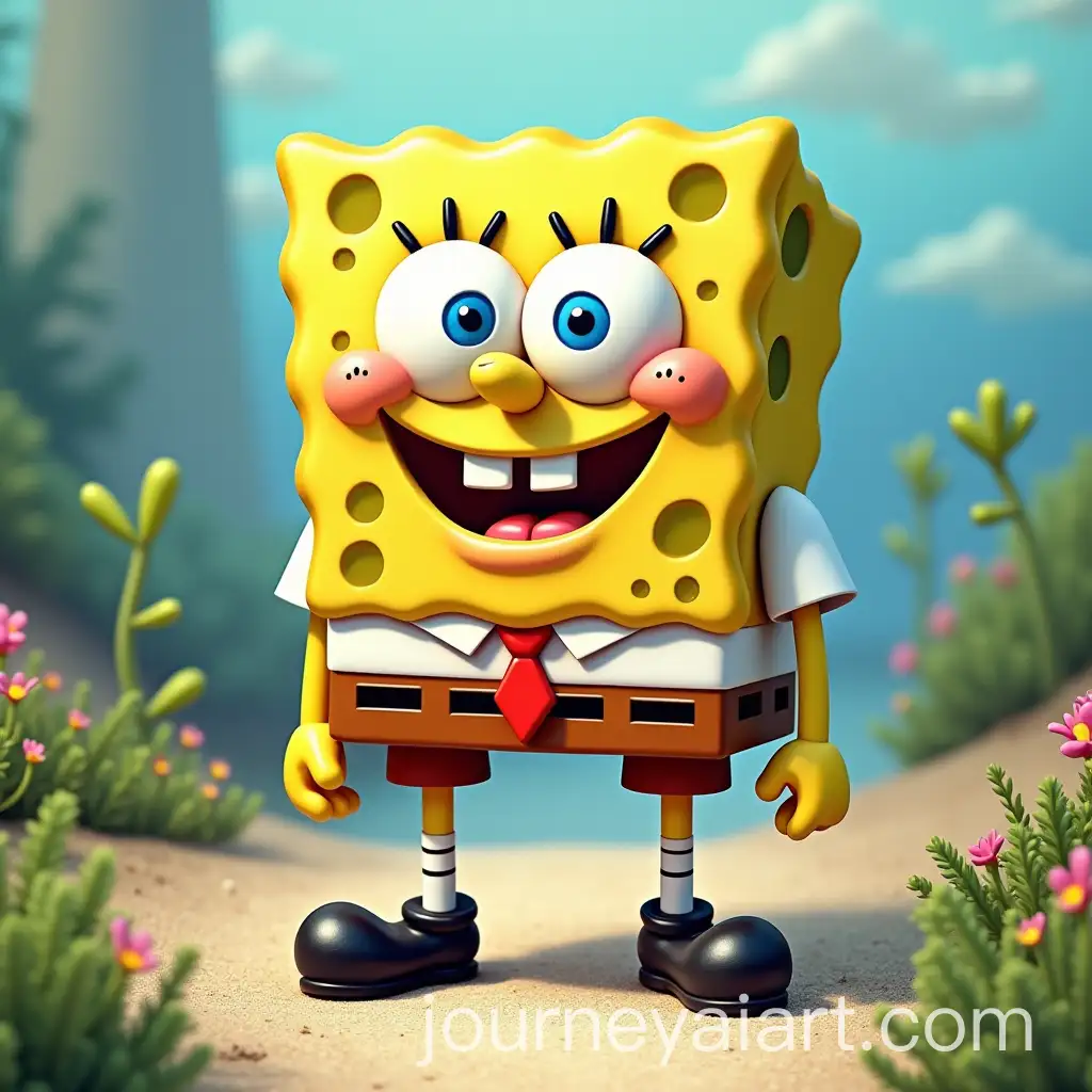 SpongeBob-SquarePants-in-Colorful-Garden-Shoes