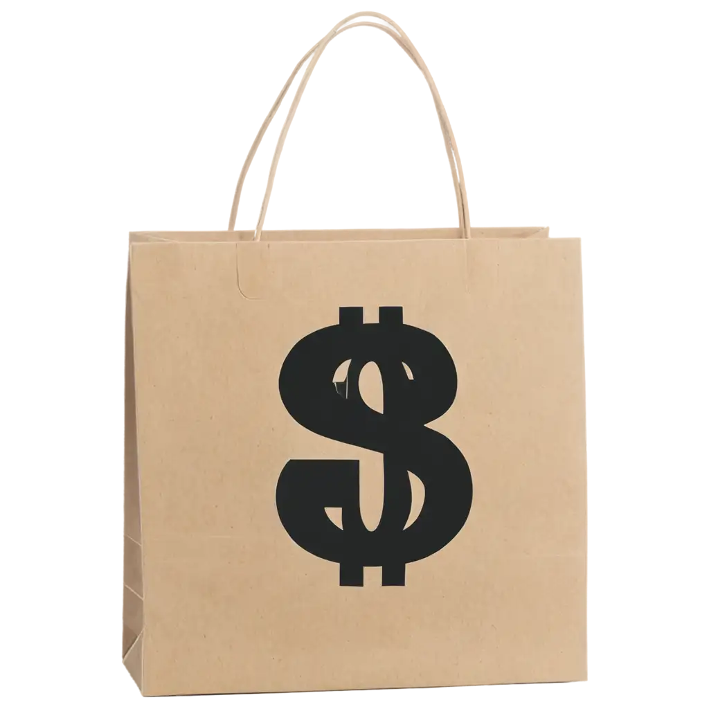 Shopping Bag with Dollar Sign