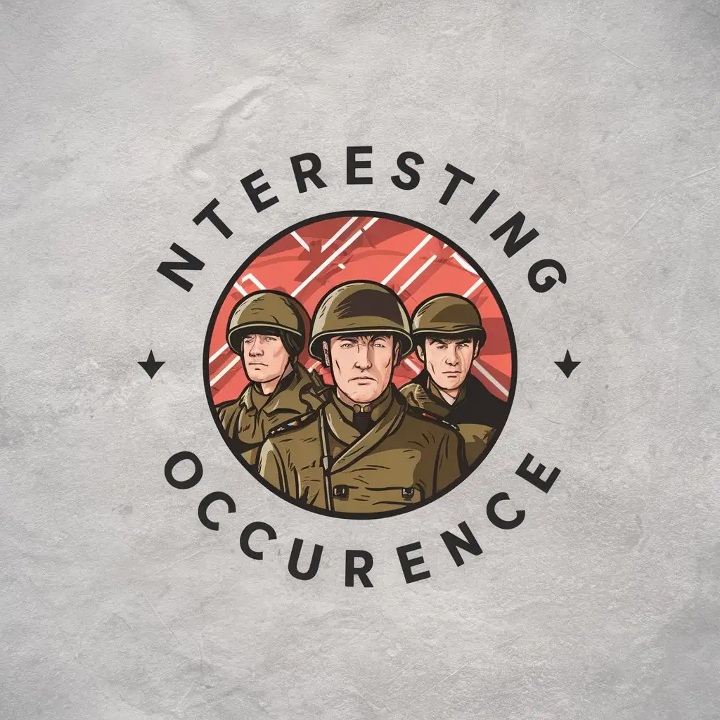 LOGO-Design-For-Interesting-Occurrence-Anime-Style-Soviet-Soldiers-WWII-Theme