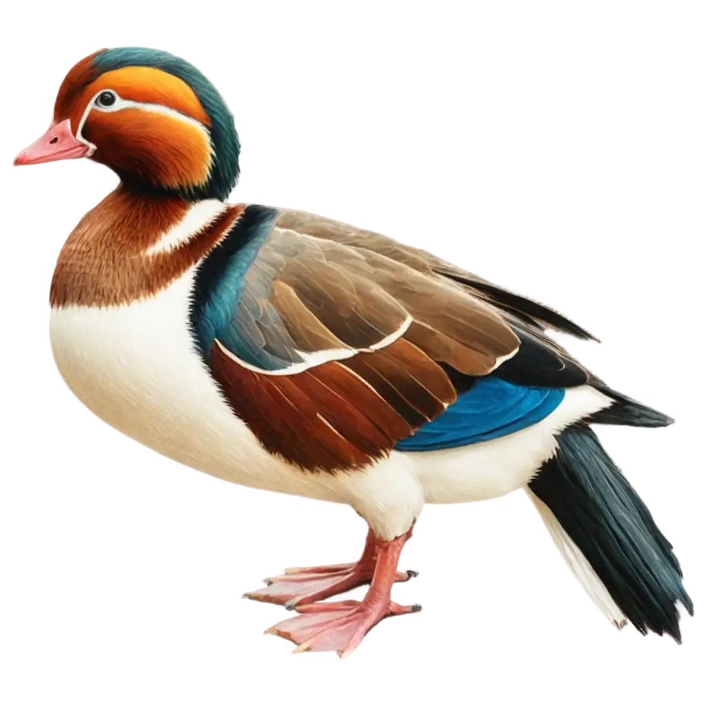 Pixelated-Mandarin-Duck-Icon-PNG-HighQuality-Transparent-Background-for-Versatile-Use