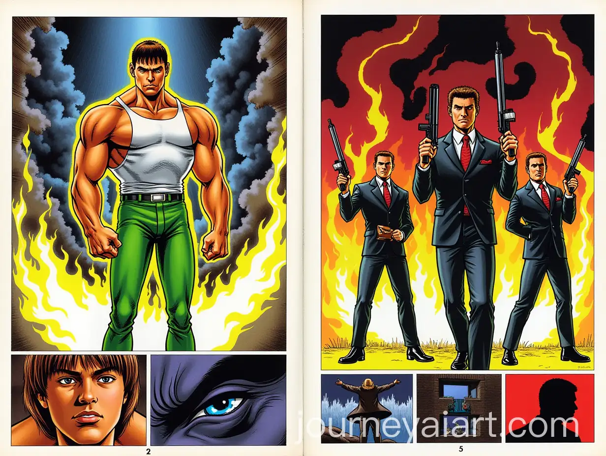 Muscular-Hero-in-Action-with-Chaos-and-Conflict-in-Manga-Style