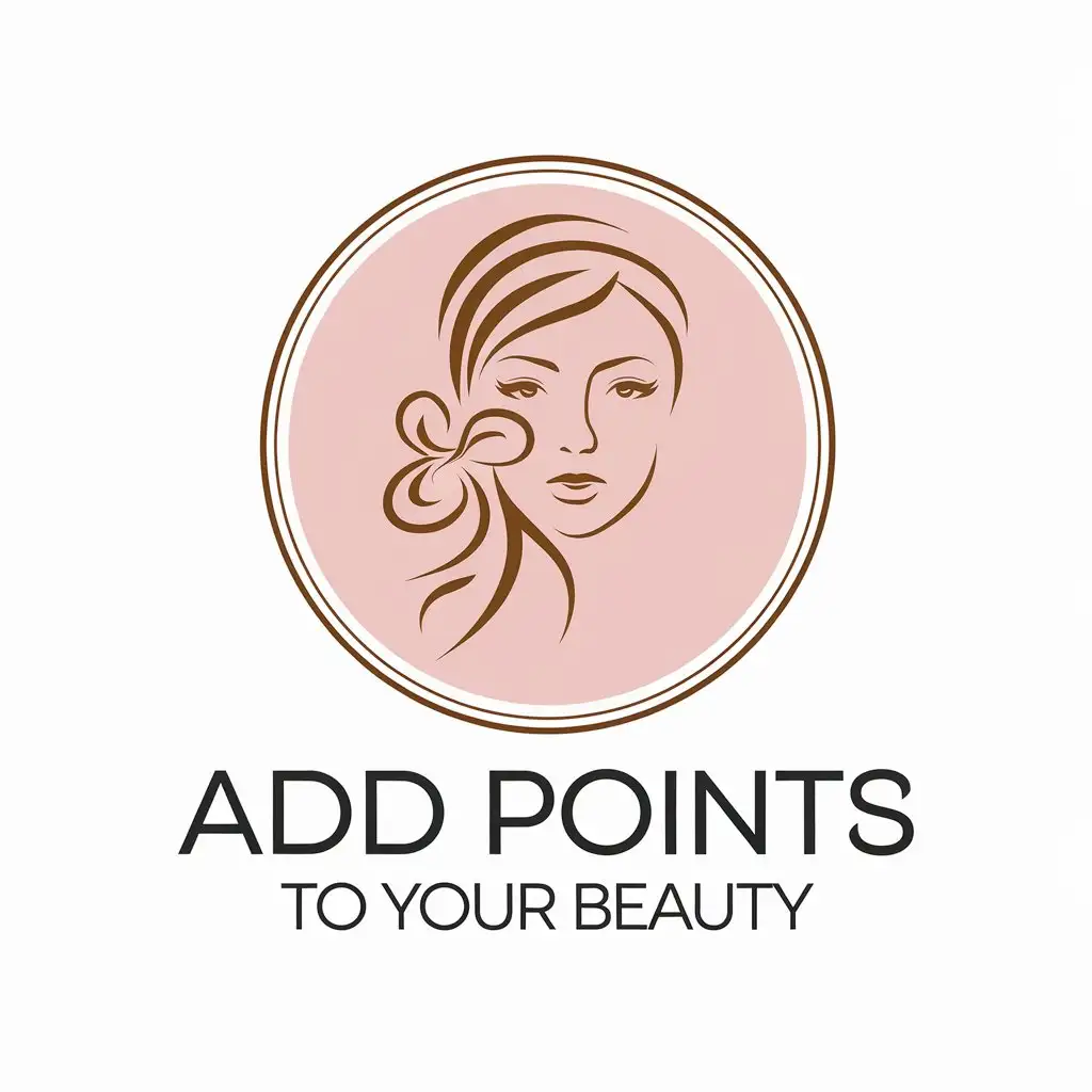 LOGO-Design-for-Beauty-Spa-Minimalist-Female-Portrait-with-Add-Points-to-Your-Beauty-Text