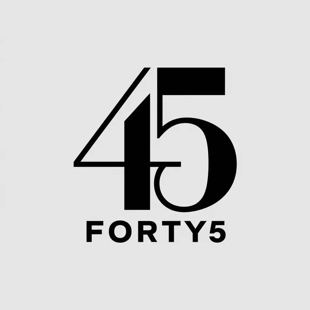 LOGO-Design-For-Forty5-Vector-Logo-with-Clear-Background-for-the-Clothes-Industry