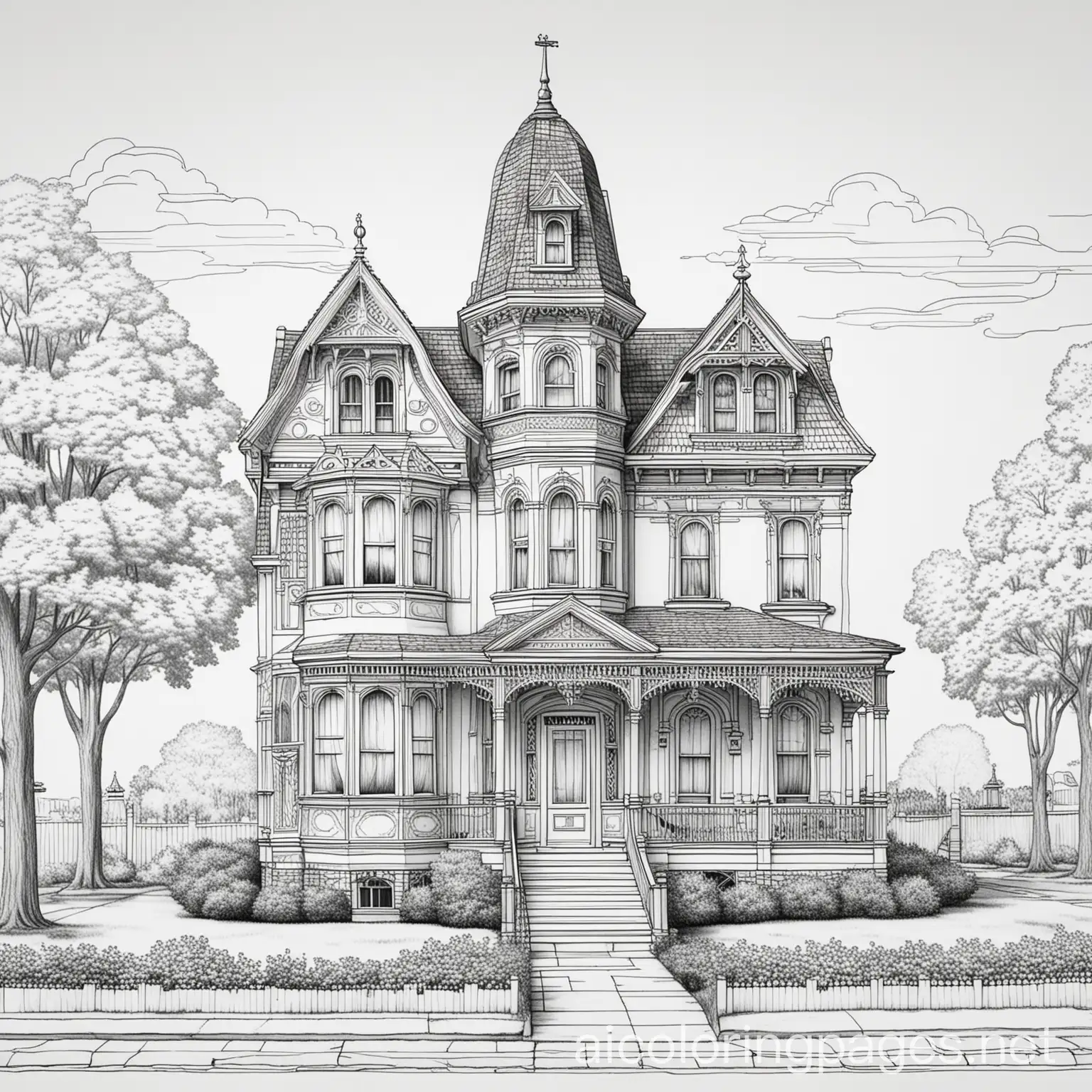 Victorian-House-Coloring-Page-for-Kids