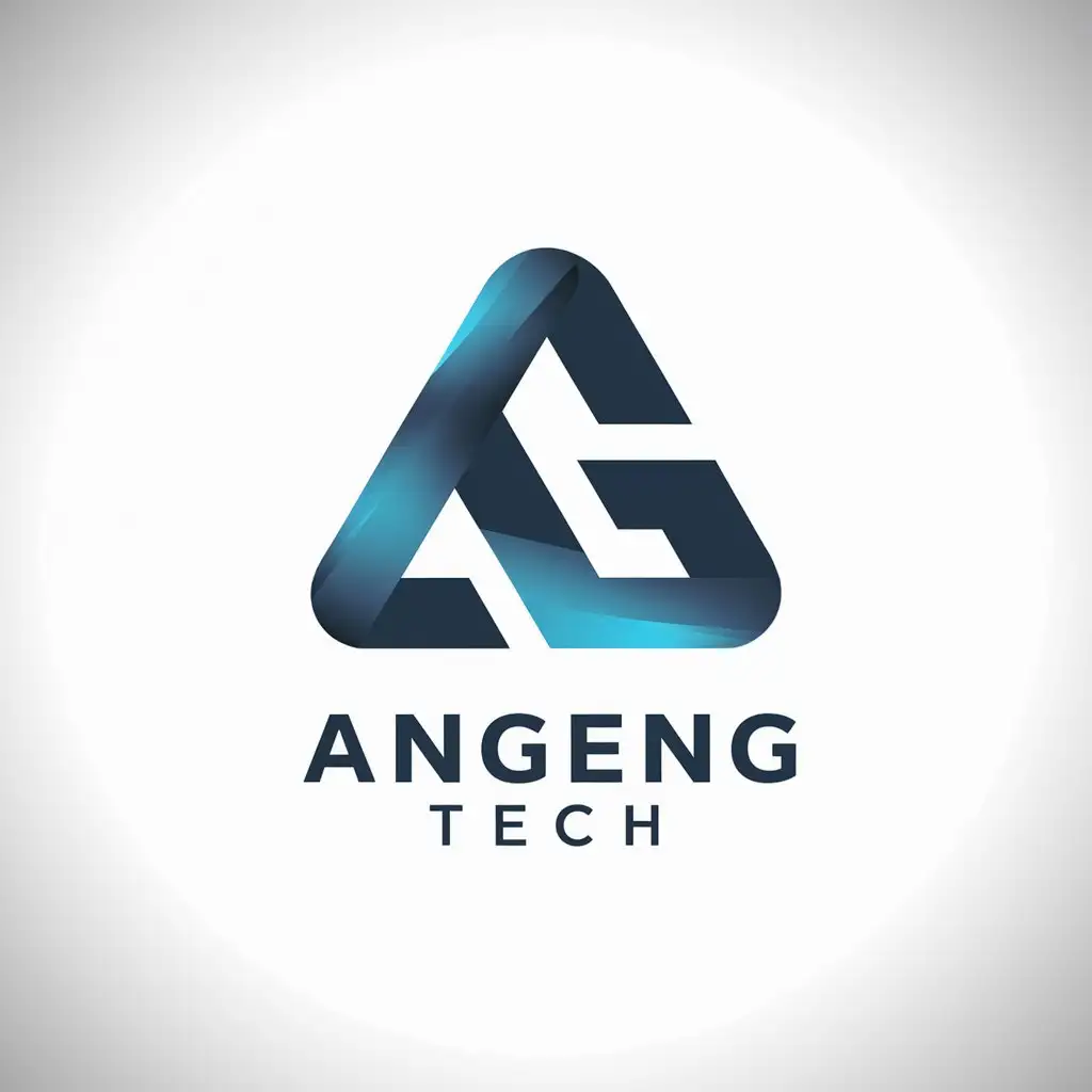 LOGO Design for AnGeng Tech Vector Design with AG Letters Symbol for Technology Industry