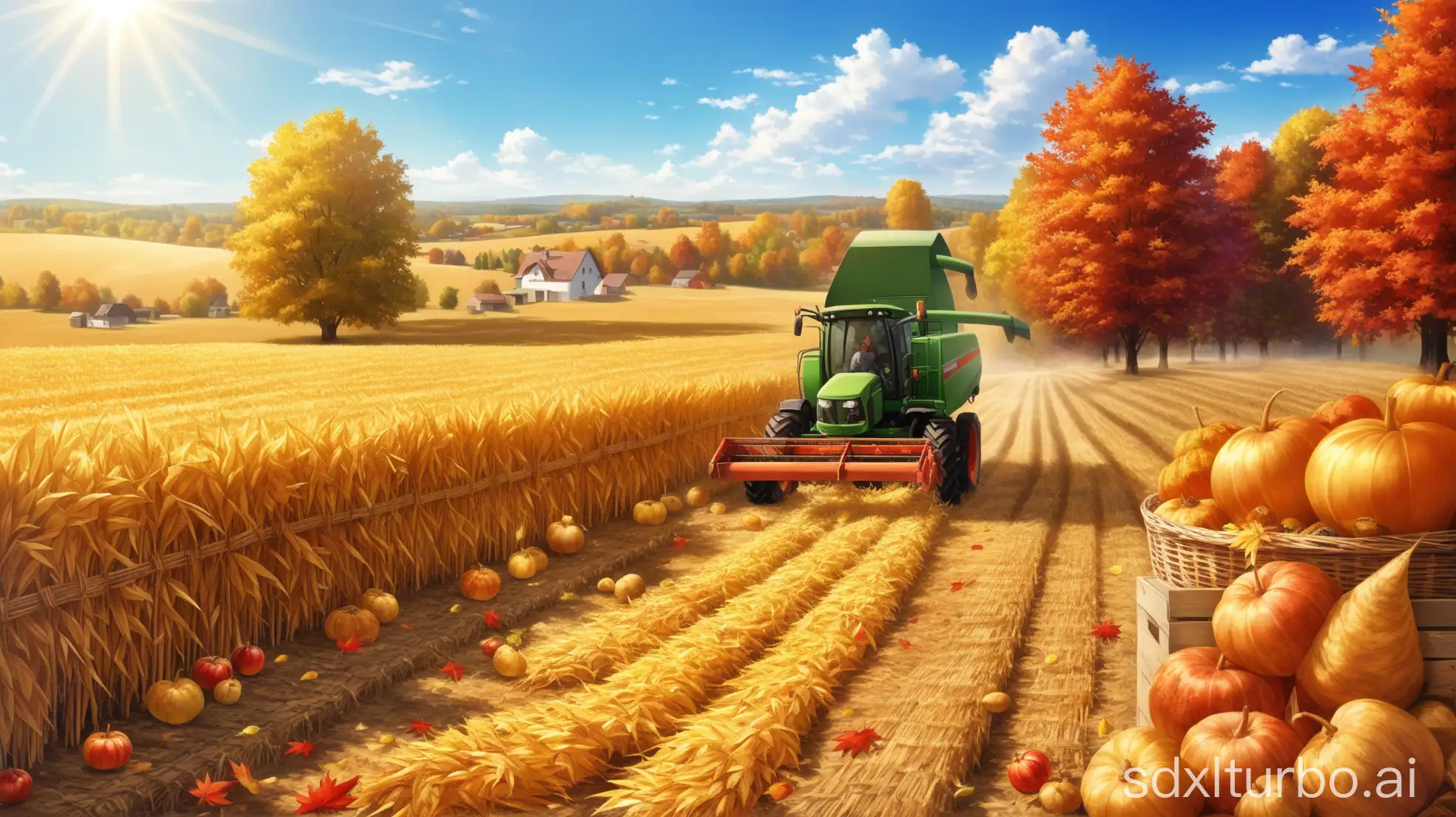 autumn, harvest, sunny weather