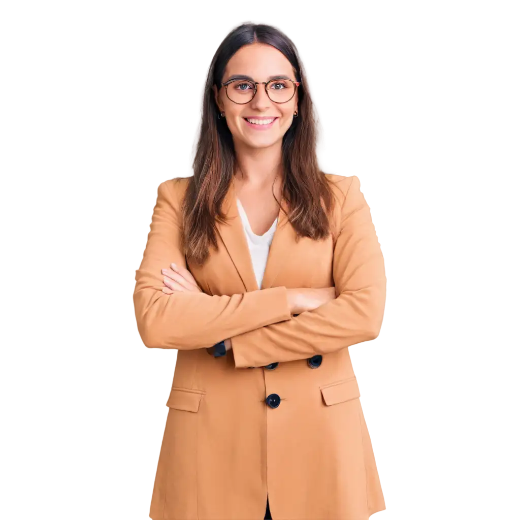 Professional-Female-Entrepreneur-PNG-Image-Confident-Smiling-Businesswoman-Working-at-Laptop-in-Office