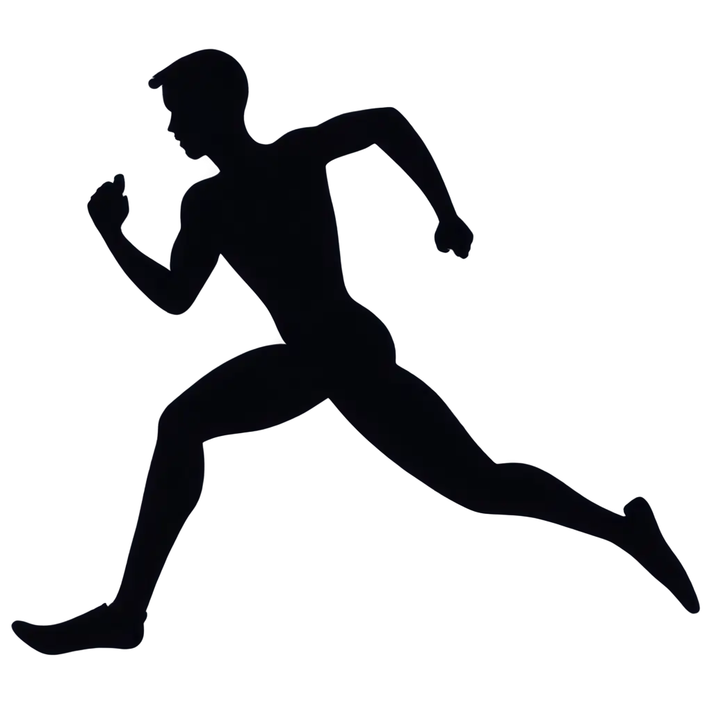 Dynamic-Black-Silhouette-Icon-of-a-Running-Person-PNG-Format-for-Clarity-and-Versatility