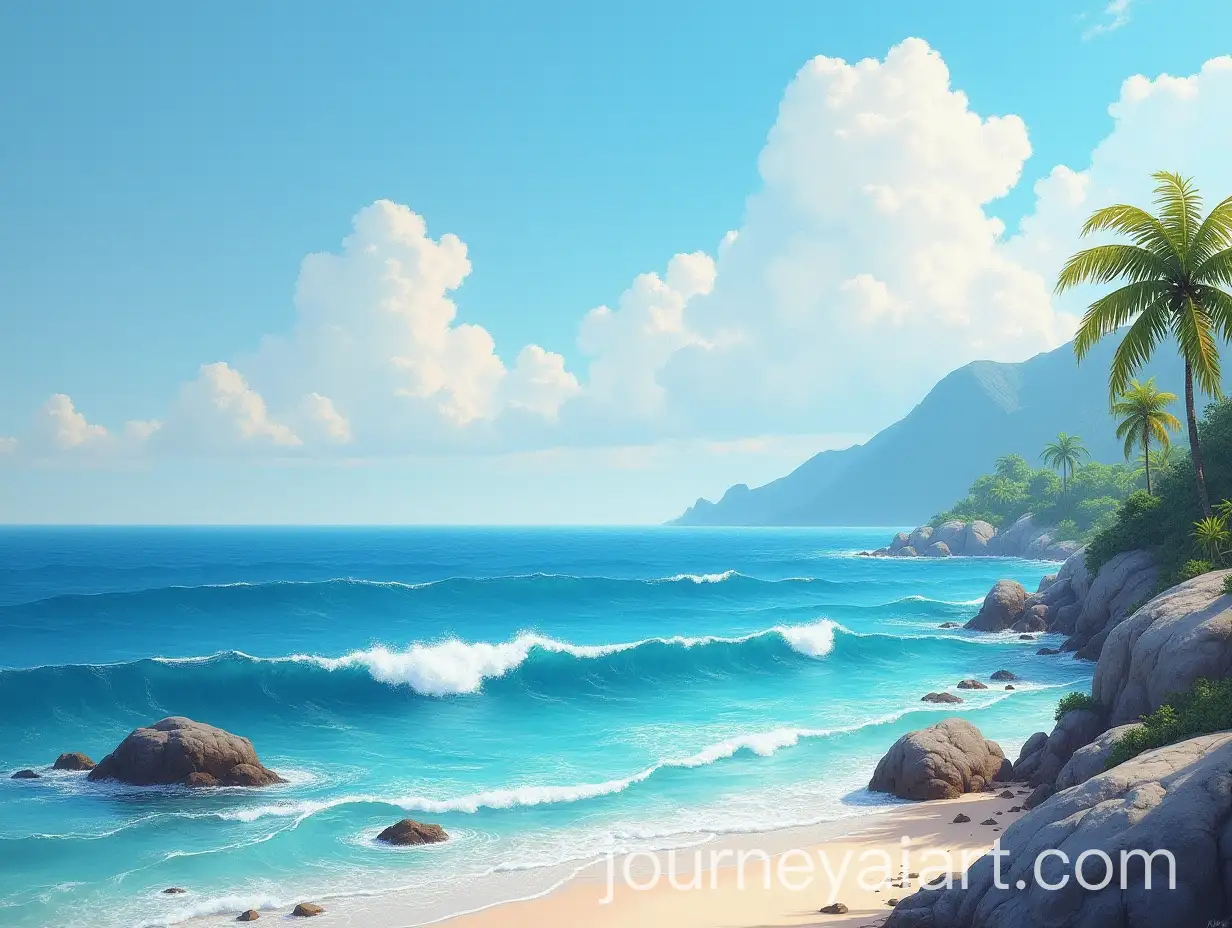 Serene-Sea-Landscape-Painting-with-Vibrant-Colors