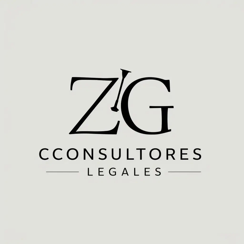 LOGO Design For ZG CONSULTORES LEGALES Minimalistic Vector Design for Legal Industry