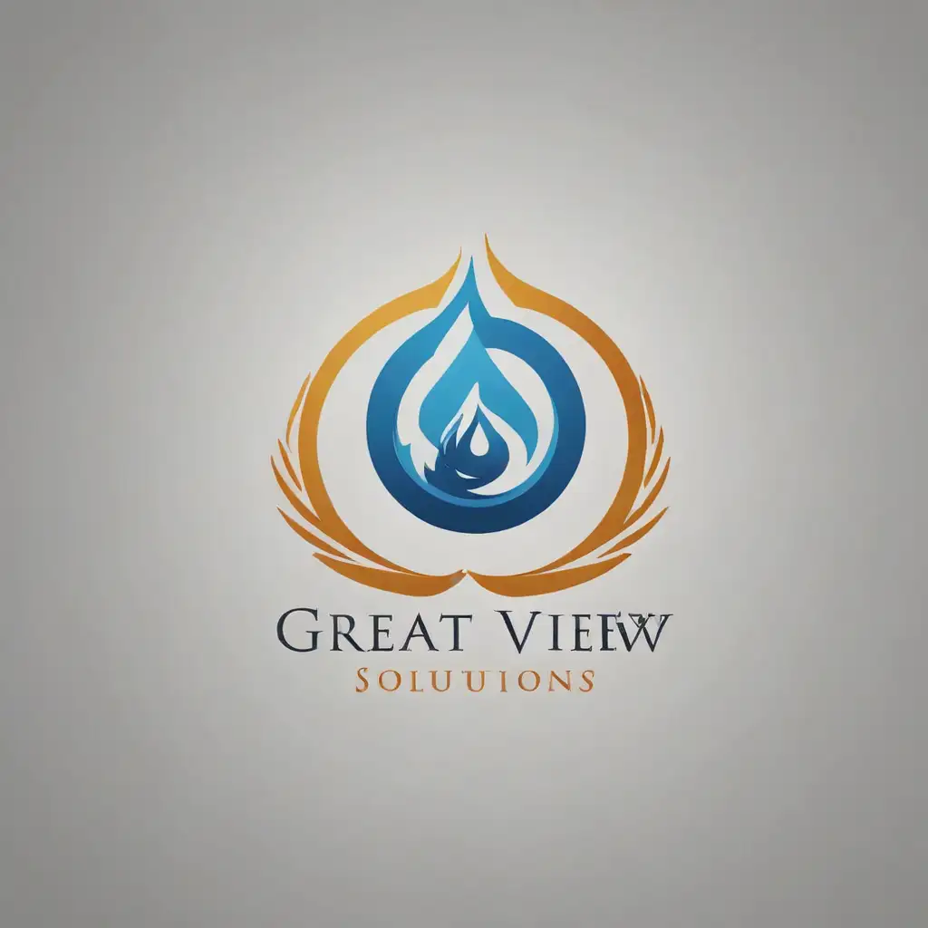 Modern Logo Design for Great View Solutions Featuring GVS