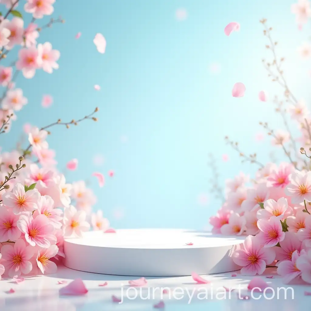 Enchanted-Podium-Amidst-Jasmine-Blossoms-Under-Blue-Sky