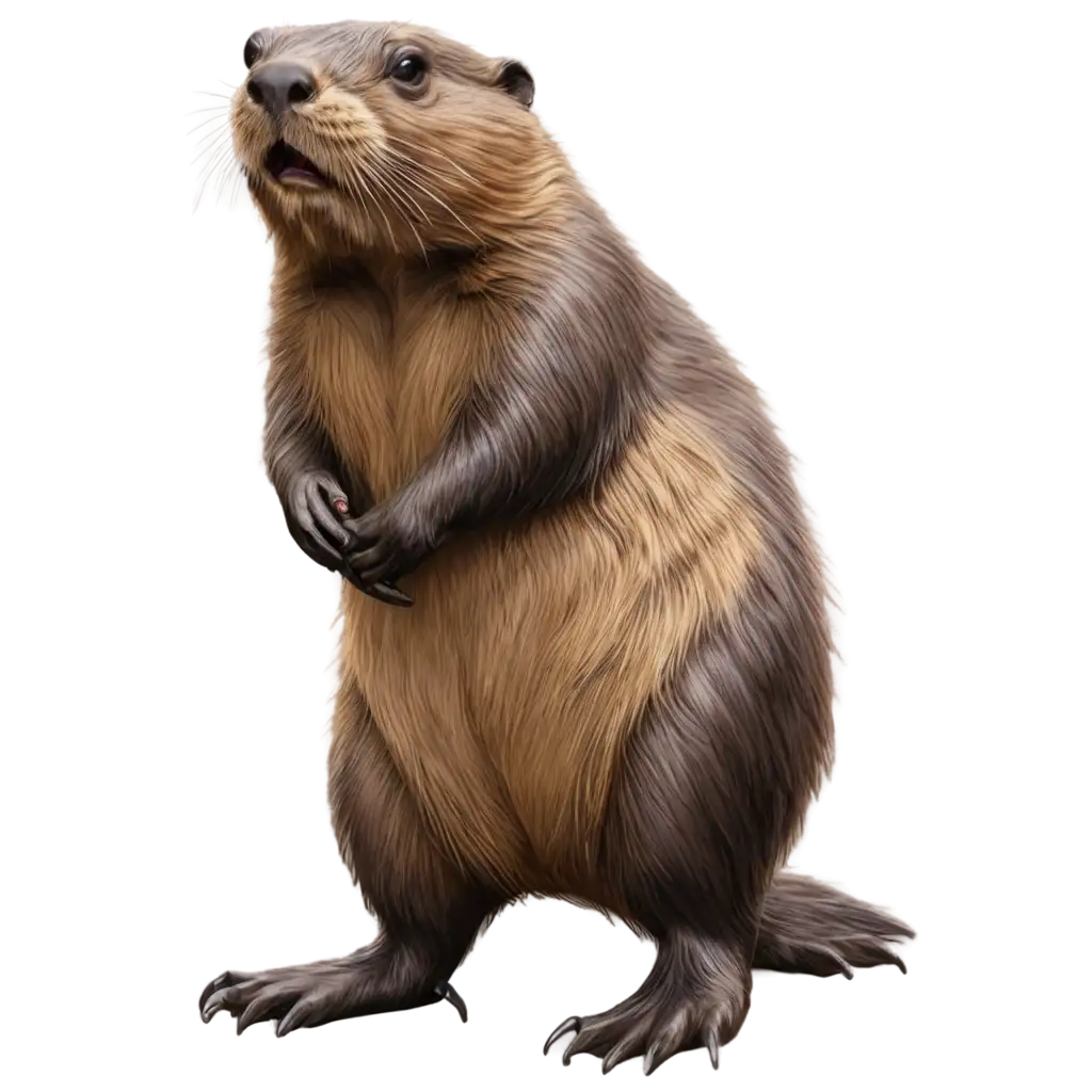 Realistic-PNG-Image-of-a-Tree-with-Beaver-Perfect-for-Nature-and-Wildlife-Projects