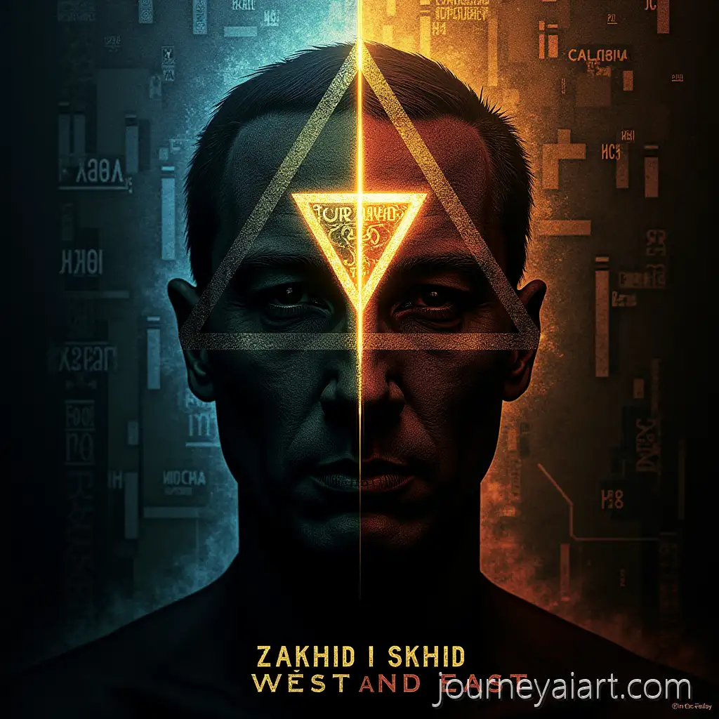 UAlbum-cover-designkrainian-Rock-Band-Album-Cover-with-Split-Human-Silhouette-and-Symbolic-Triangle