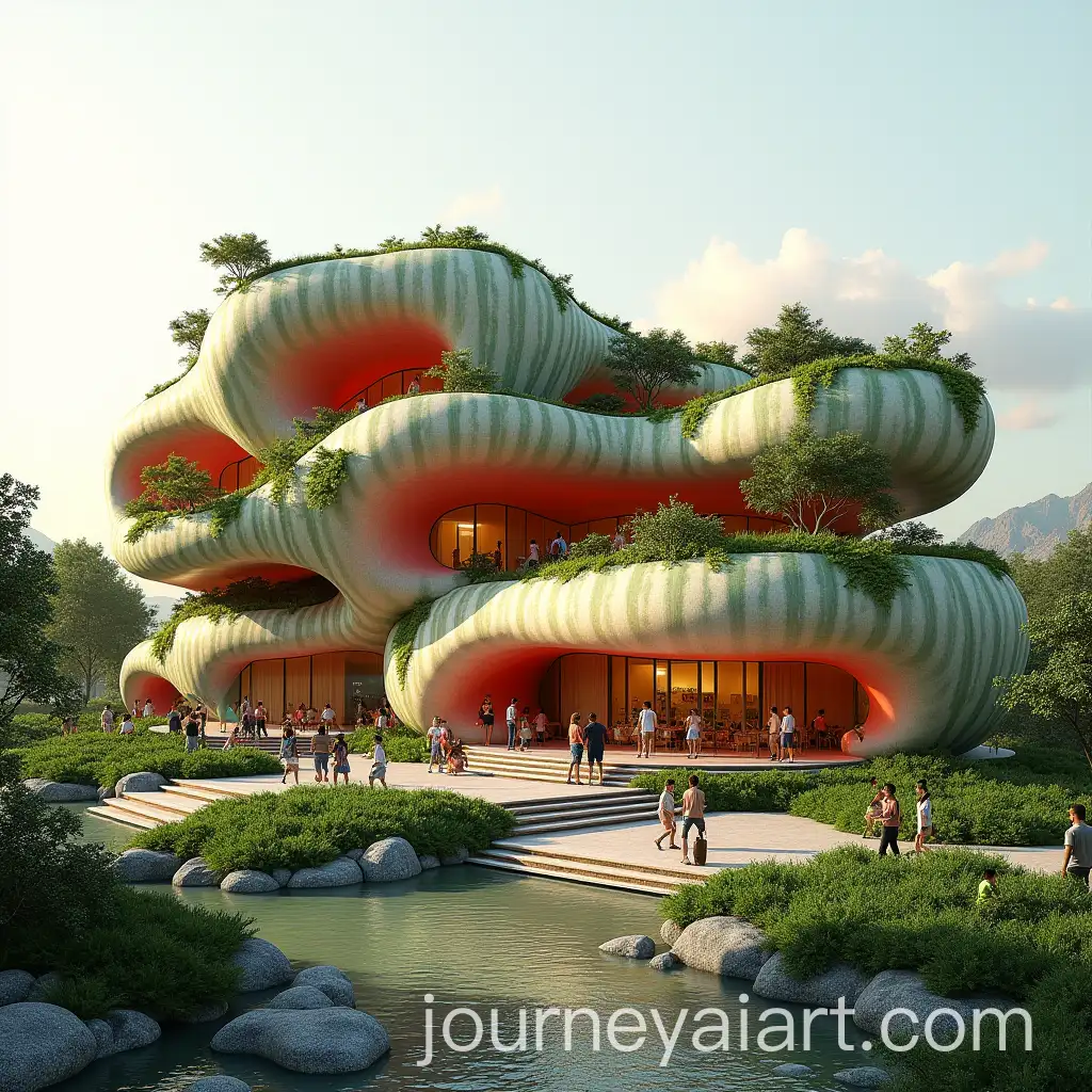 Futuristic-Sustainable-Building-Inspired-by-Watermelon-Pear-and-Tomato-with-Vertical-Gardens