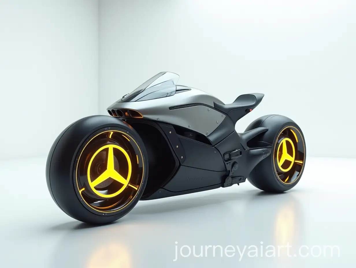 Futuristic-Mercedes-HyperTech-Motorcycle-in-Minimalistic-Showroom
