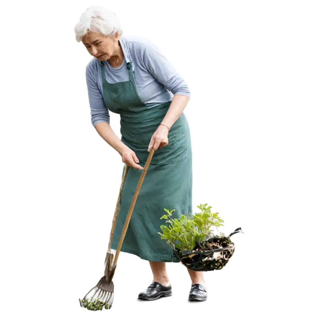 Grandma-Gardener-PNG-Image-Perfect-for-Nature-and-FamilyOrPNG-Image-Usage-Analysisiented-Designs