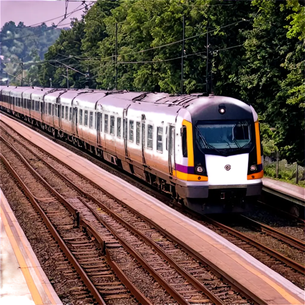 Train arriving on a station