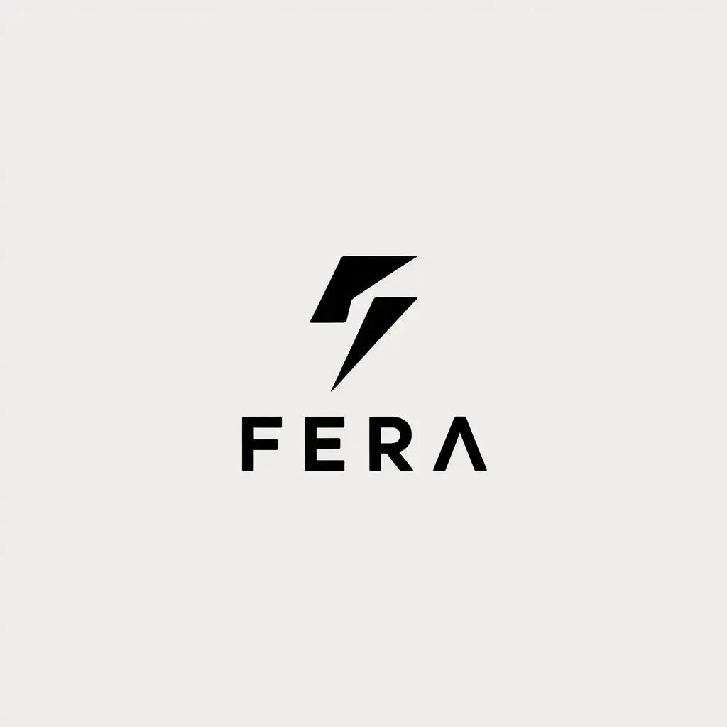 LOGO Design for Fera Minimalistic Lightning F Symbol for Internet Industry