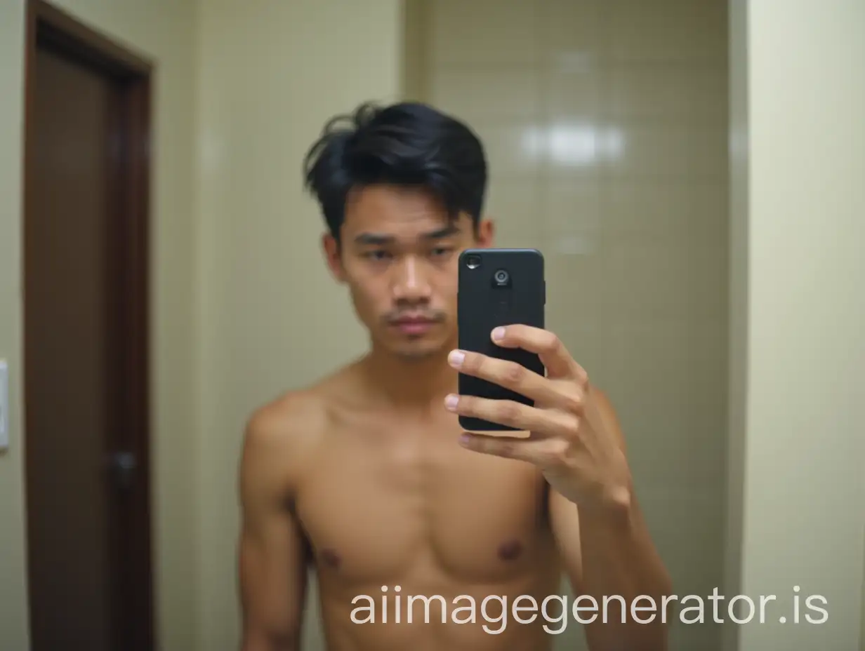 19YearOld-Malaysian-Man-Taking-a-Selfie-in-Bathroom