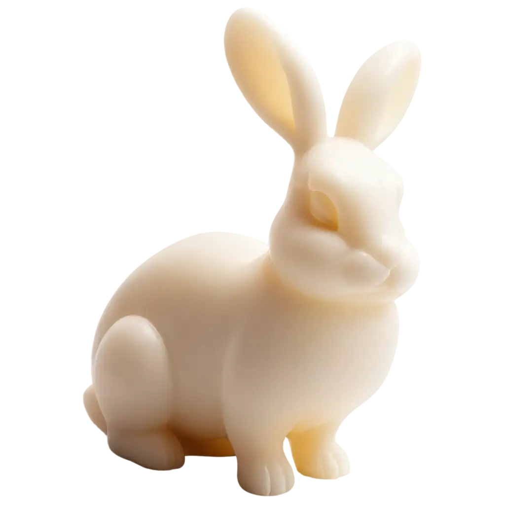 Cute-RabbitShaped-Candle-PNG-Image-for-Various-Creative-Projects