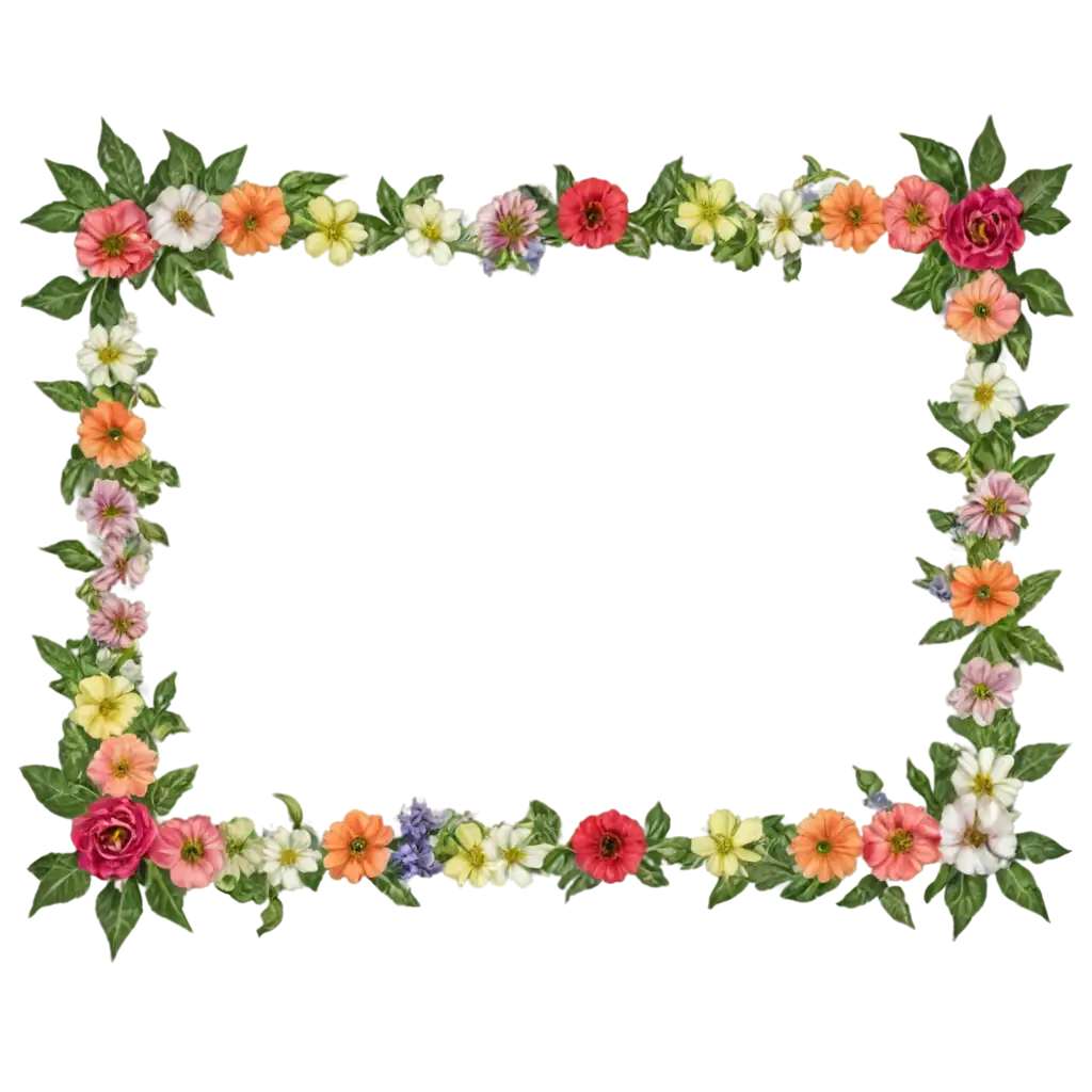 Flower-Frame-PNG-Image-Elegant-and-Versatile-Floral-Border-for-Creative-Projects