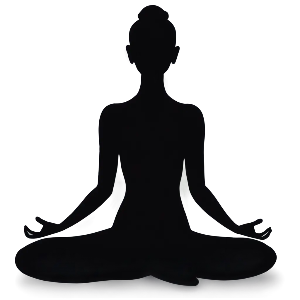 Silhouette-of-a-Meditating-Person-in-Lotus-Pose-PNG-Image-for-Clear-and-HighQuality-Designs