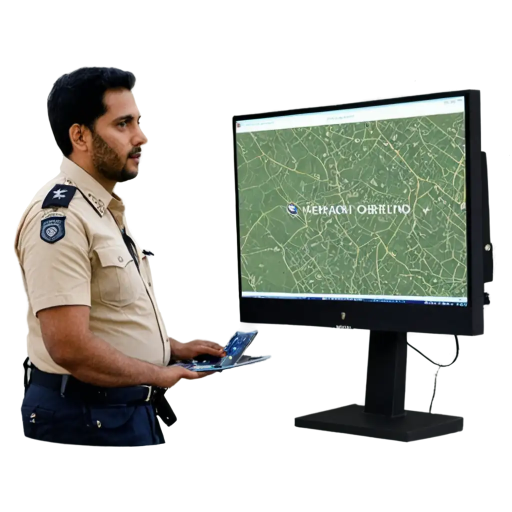 Vertical-Computer-Screen-PNG-Featuring-Delhi-Police-Display-for-Digital-Projects