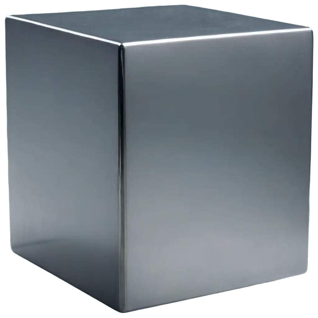 Shiny-Steel-Gray-Cube-PNG-HighQuality-Transparent-Image-for-Versatile-Use