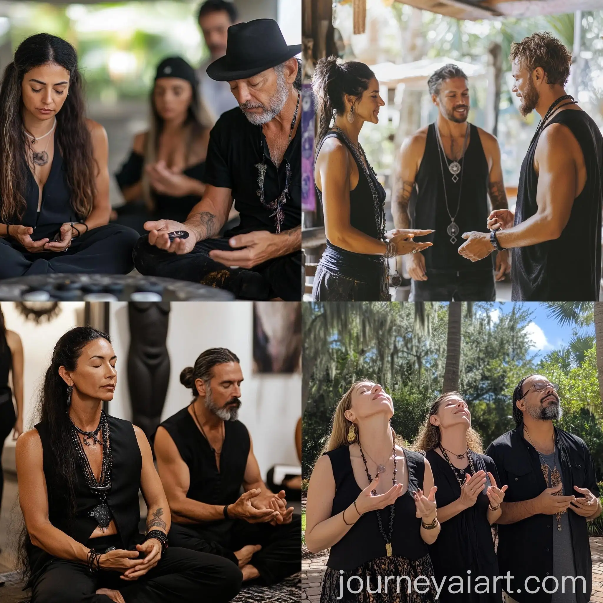 Spiritual-Healing-Session-in-Miami-with-Man-and-Woman-in-Black-Vests