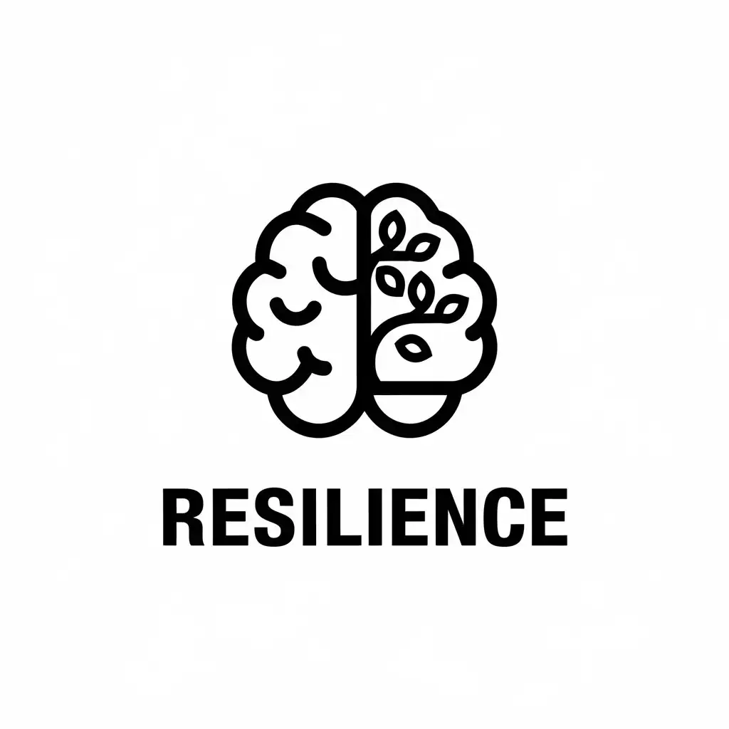 LOGO Design For Resilience Mental Strength Symbol in Vector Style