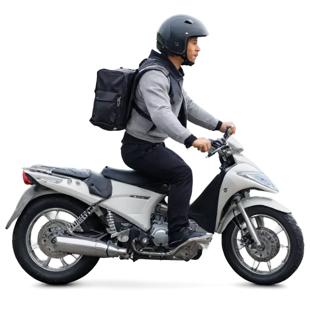 Side-View-of-Delivery-Boy-Riding-a-Motorcycle-for-Delivery-PNG-Image-for-HighQuality-Graphics