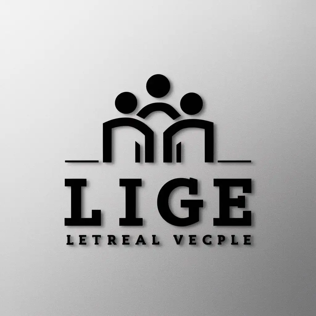 LOGO-Design-for-Lige-Abstract-Minimalistic-Vector-Logo-with-Four-People-Symbol