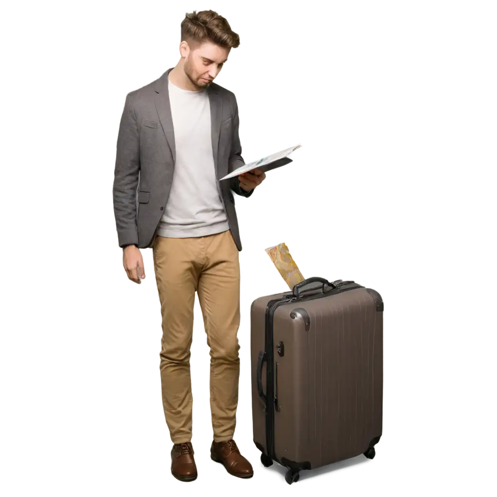 HyperRealistic-PNG-Image-of-a-Man-Holding-a-Suitcase-and-Reading-a-Map-with-Detailed-Facial-Expressions-and-Textures