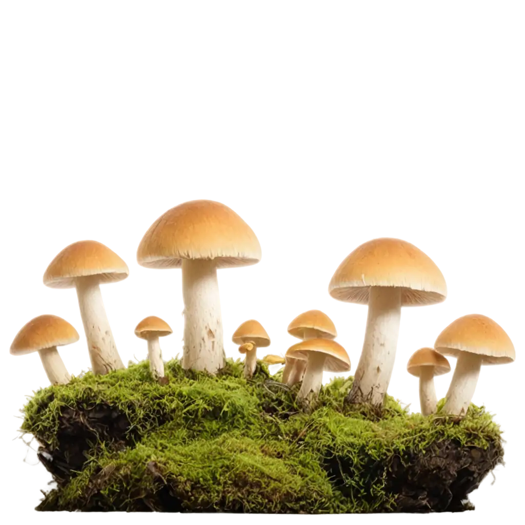 PNG-Image-of-Enchanting-Forest-Mushrooms-Porcini-Colored-Varieties-Moss-and-Seaside-Palaces