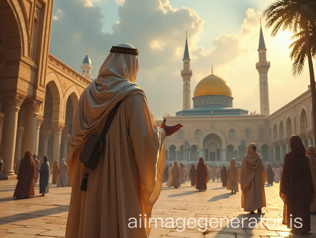 Nabi-Isa-in-Front-of-Al-Aqsa-Mosque-A-HighQuality-Fantasy-Scene