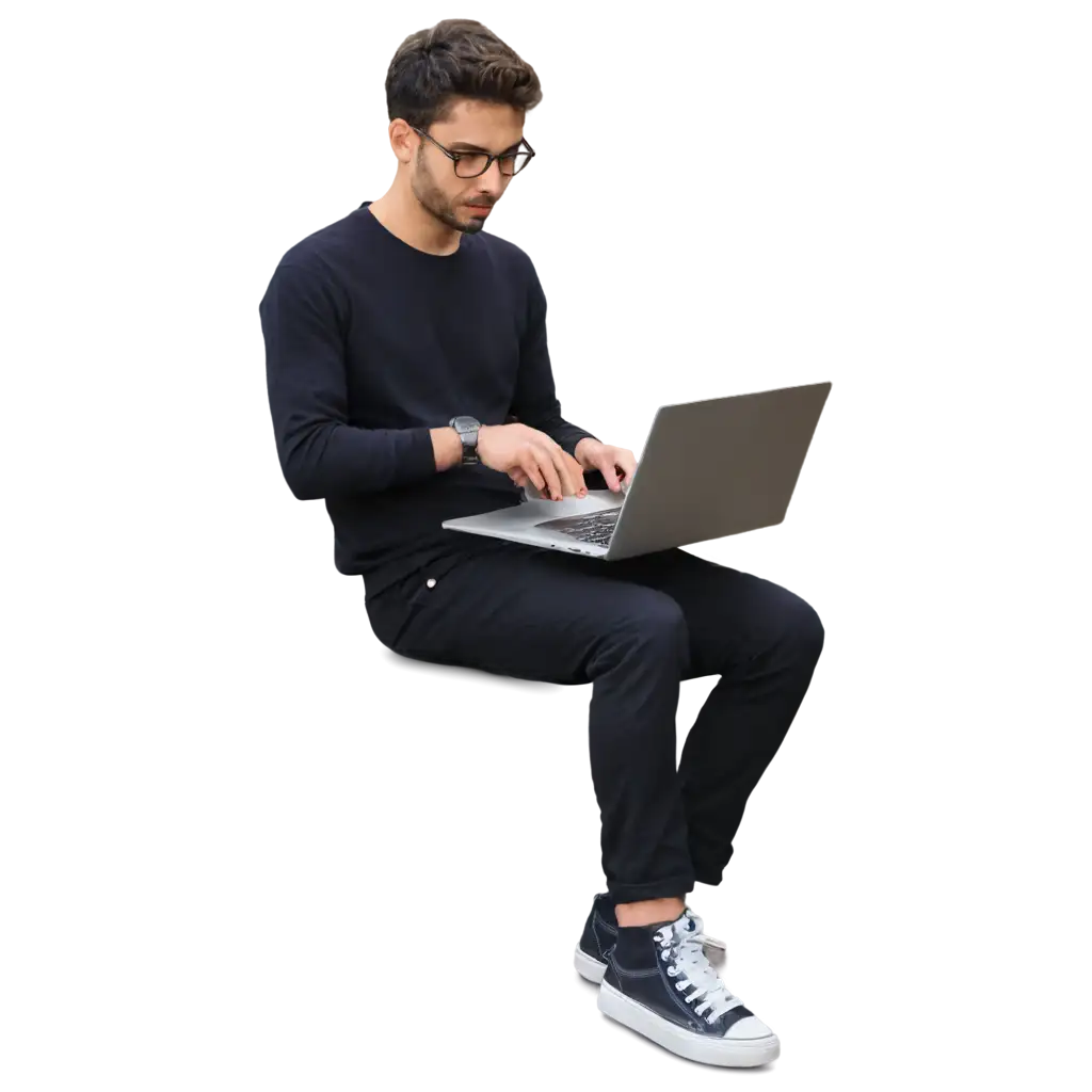 Man-Using-Laptop-PNG-Image-for-Professional-and-Creative-Applications