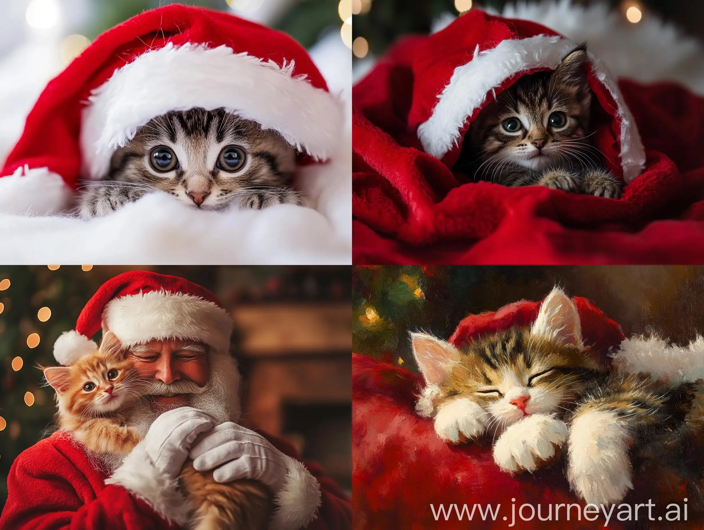 Adorable-Kitten-in-Santa-Claus-Costume-for-Christmas-Celebration