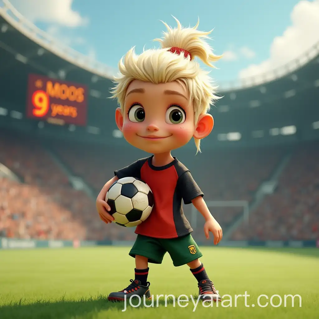Rugged-Soccer-Boy-Character-with-Blond-Top-Knot-in-Stadium