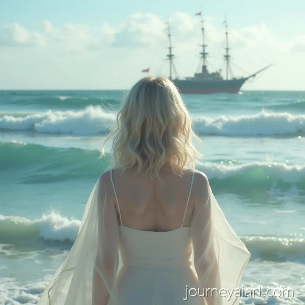 Girl-in-SemiTransparentGirl-by-the-Sea-Poire-Gazing-at-the-Sea-with-Waves-and-Ship-in-the-Distance