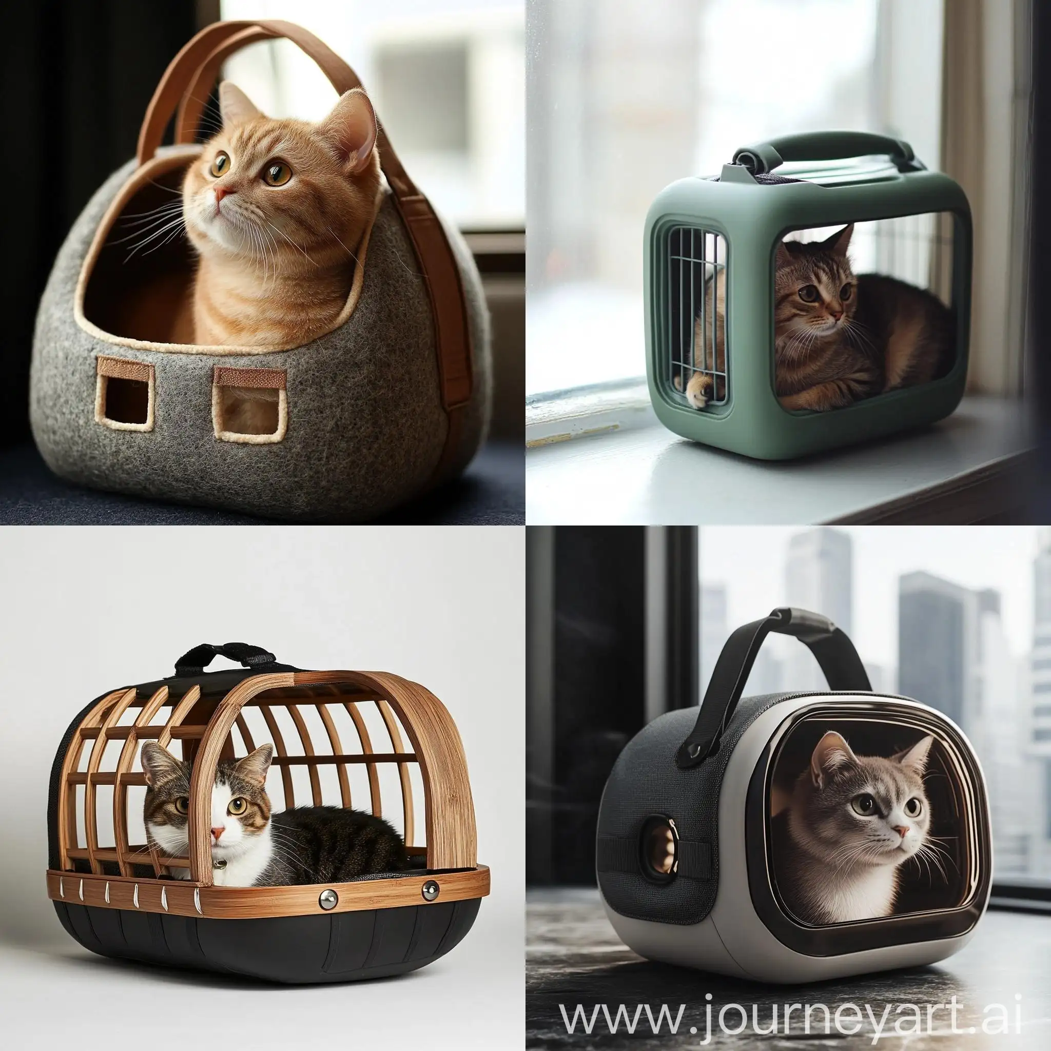 Cat-Cargo-Carrier-with-Playful-Kittens-in-Colorful-Boxes