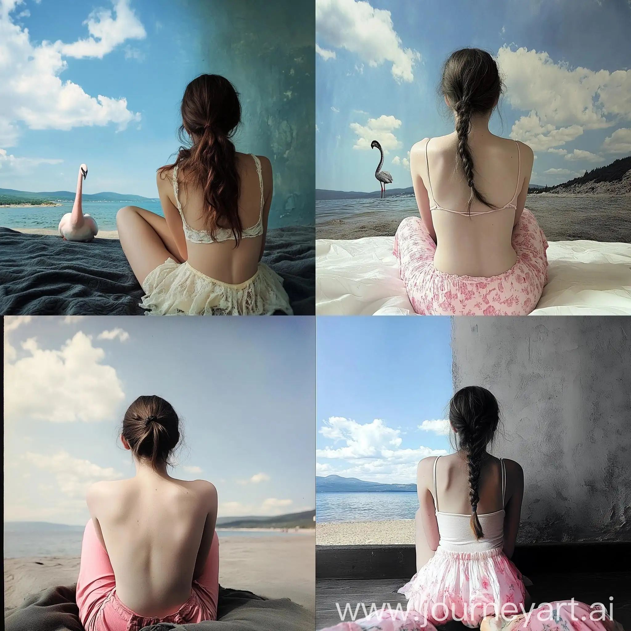 Solitary-Girl-Sitting-by-the-Sea