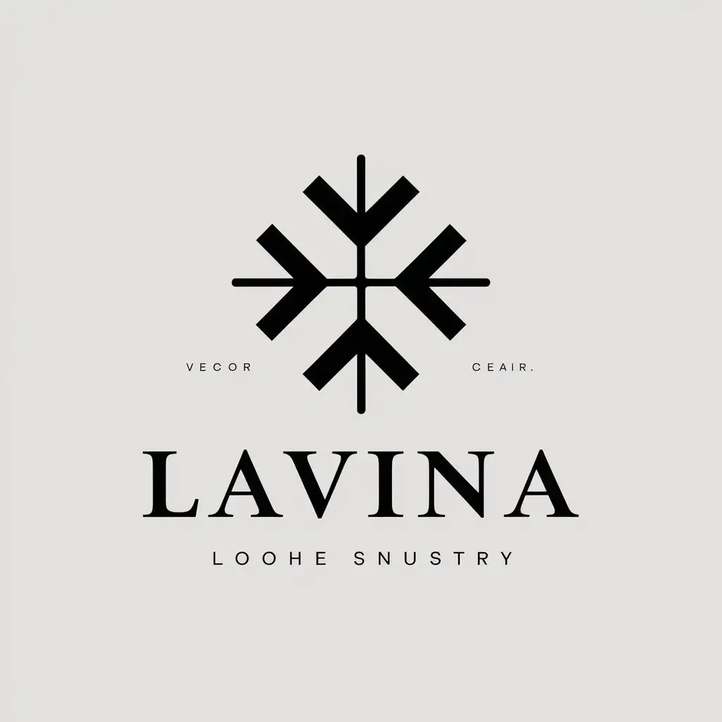 a vector logo design,with the text "LAVina", main symbol:arrow,Moderate,be used in Clothes industry,clear background